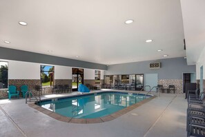 Indoor pool, open 7:00 AM to 11:00 PM, sun loungers