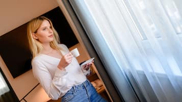 Free minibar, in-room safe, desk, laptop workspace