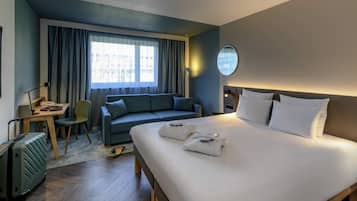 1 slaapkamer, een gratis minibar, een kluis op de kamer, een bureau