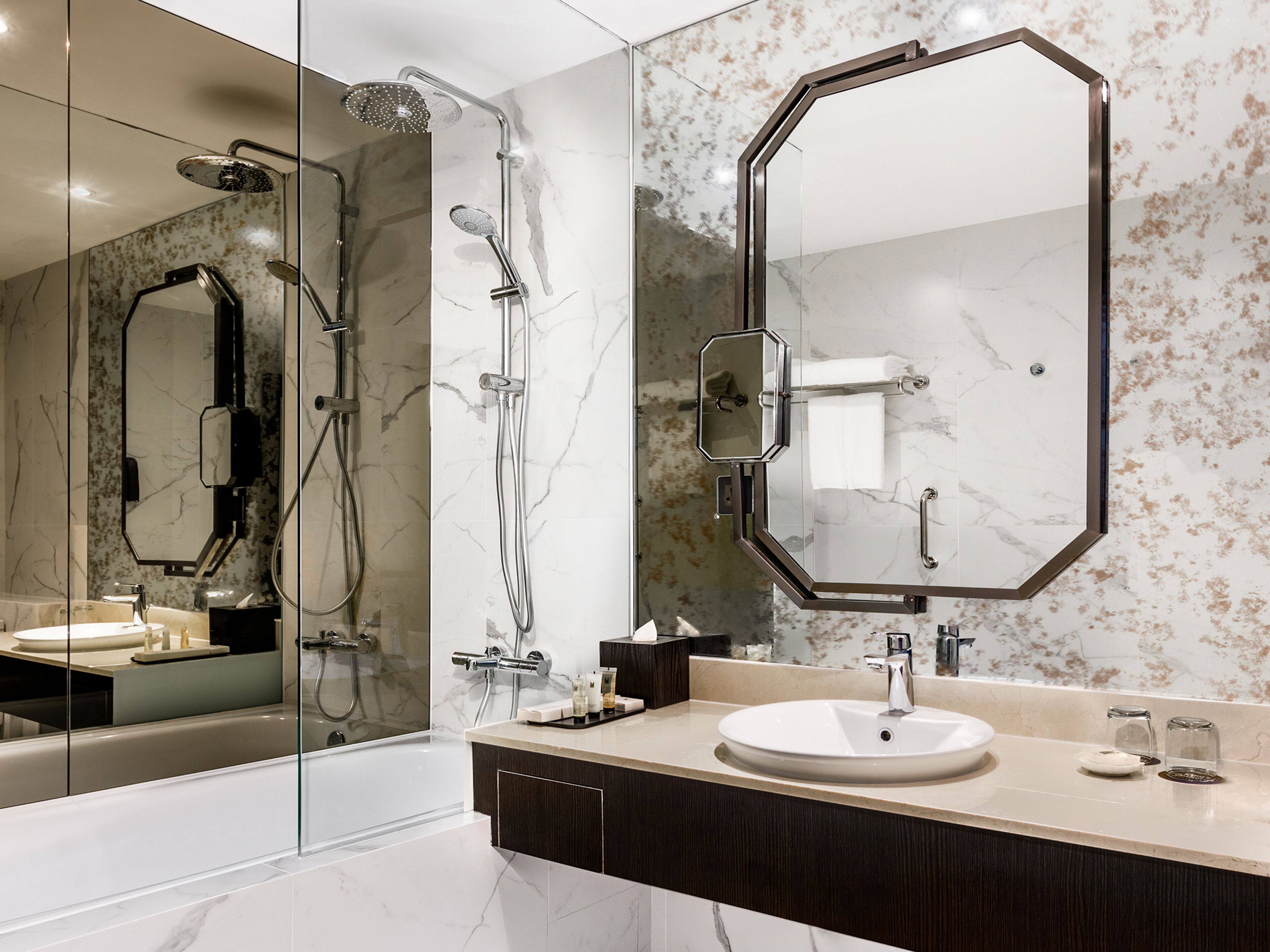 Signature Studio | Bathroom | Eco-friendly toiletries, hair dryer, bathrobes, slippers