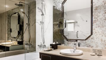 Signature Studio | Bathroom | Eco-friendly toiletries, hair dryer, bathrobes, slippers