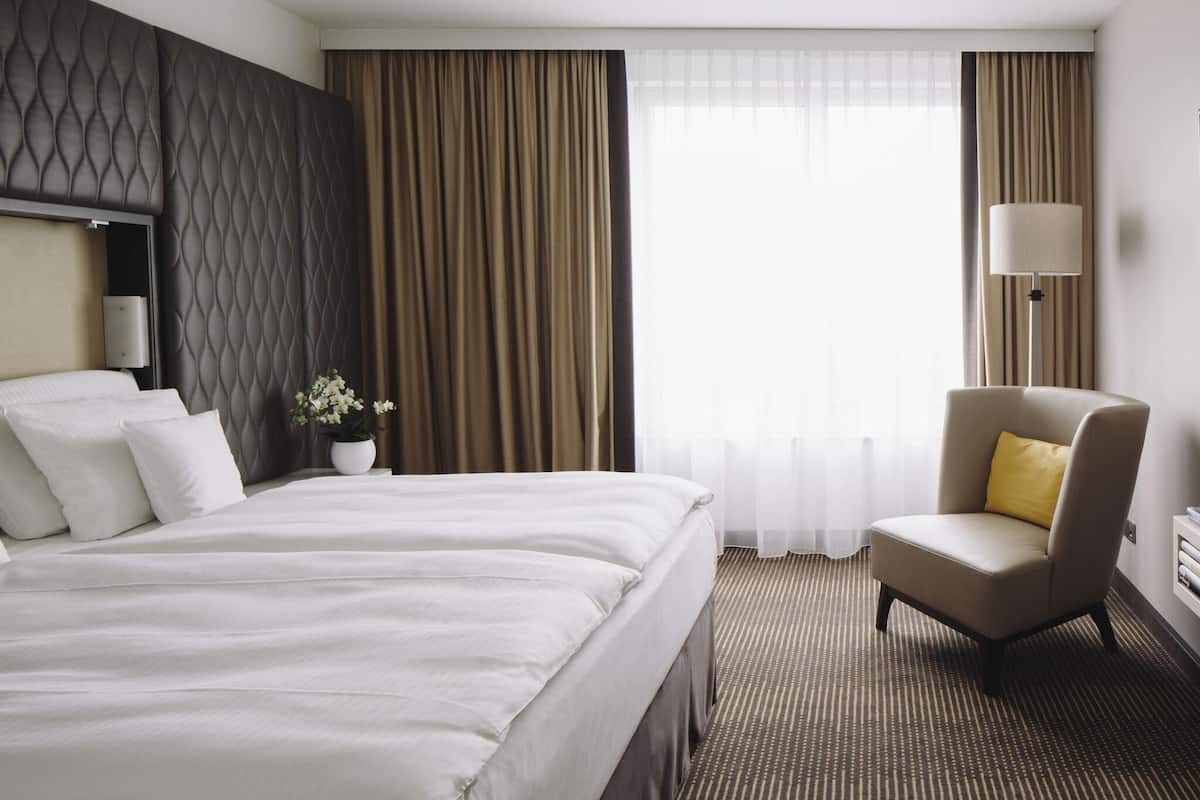 Ofnæmisprófaður sængurfatnaður, öryggishólf í herbergi