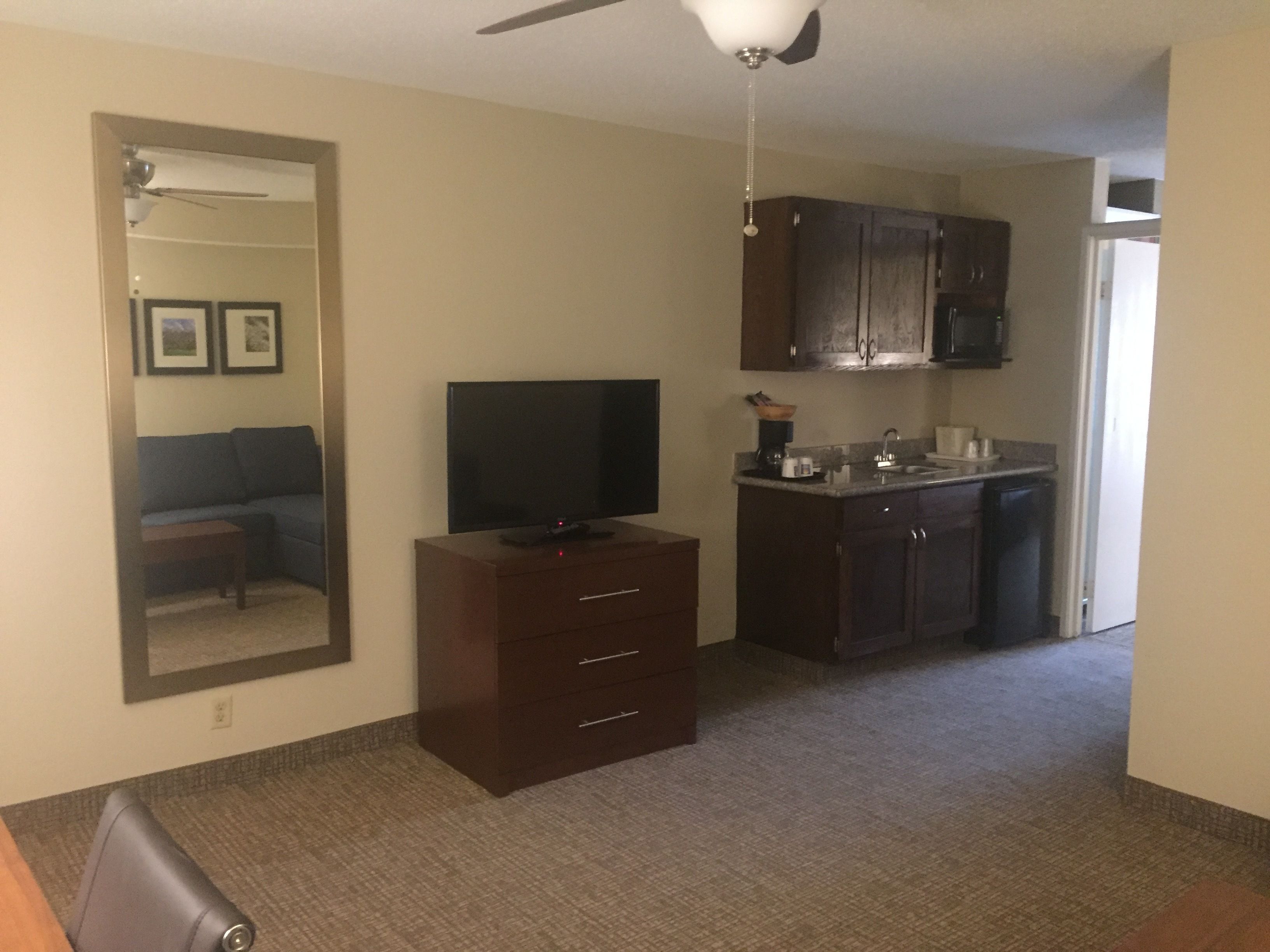 suite, 1 king bed, non smoking | living room | 40-inch led tv with digital channels, tv