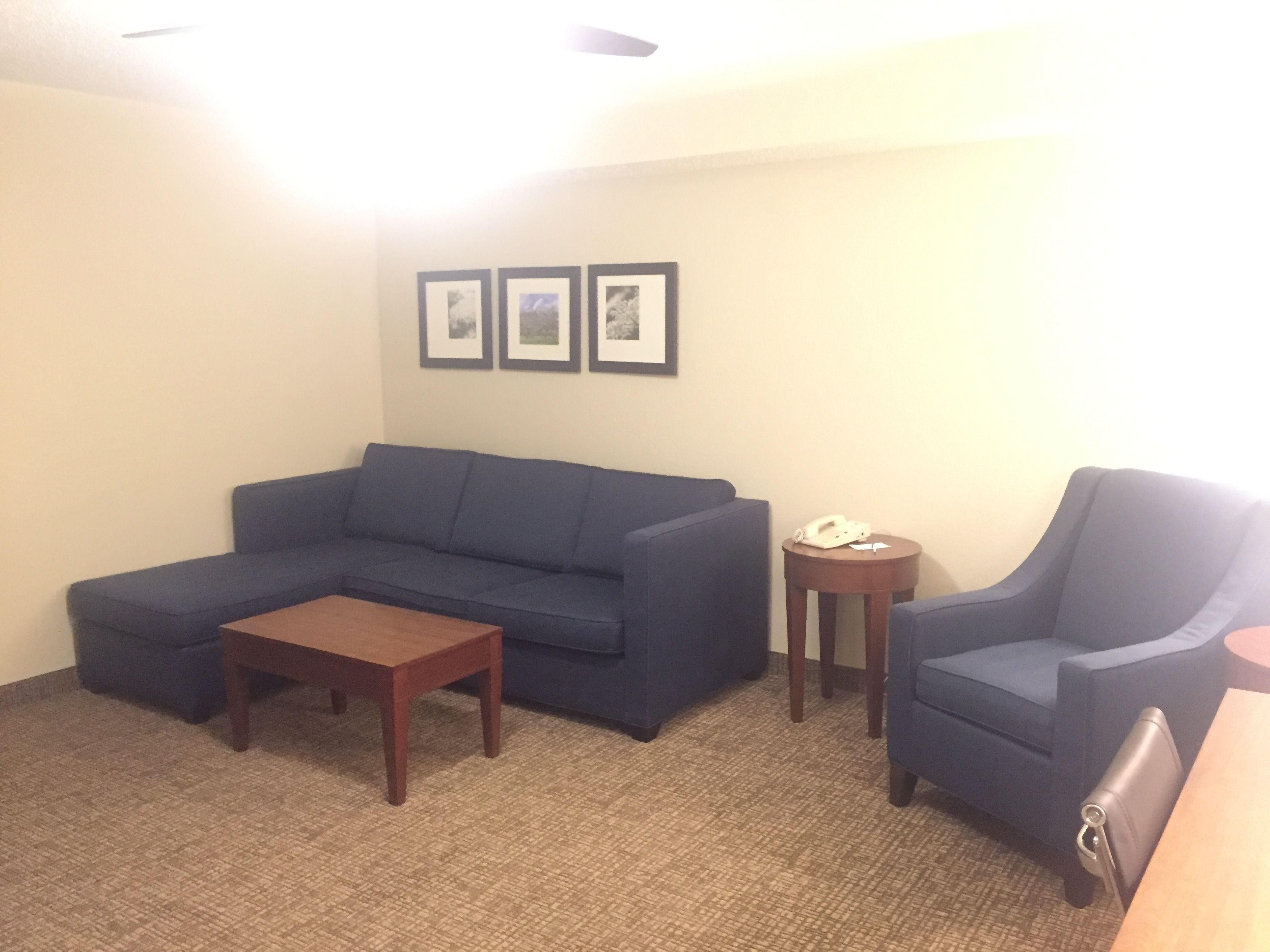 suite, 2 queen beds, non smoking | living room | 40-inch led tv with digital channels, tv