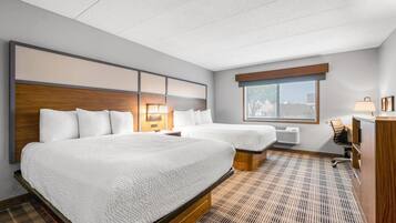 Room, 2 Queen Beds, Non Smoking | Desk, blackout drapes, soundproofing, iron/ironing board