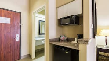 Pillowtop beds, desk, blackout drapes, soundproofing