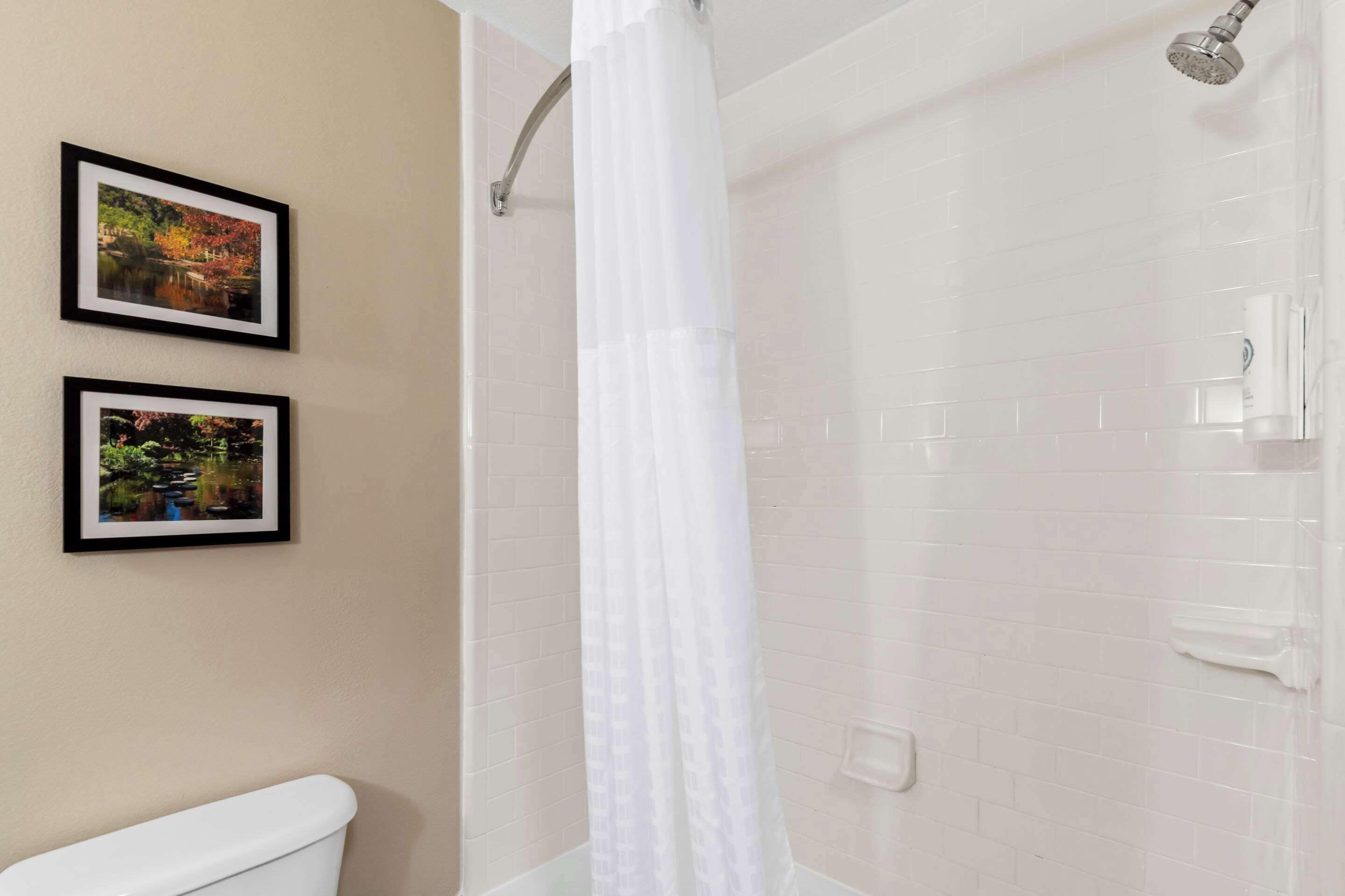 free toiletries, hair dryer, slippers, towels