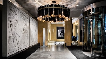 Hotel entrance and lobby at The Gwen, a Luxury Collection Hotel, Michigan Avenue Chicago