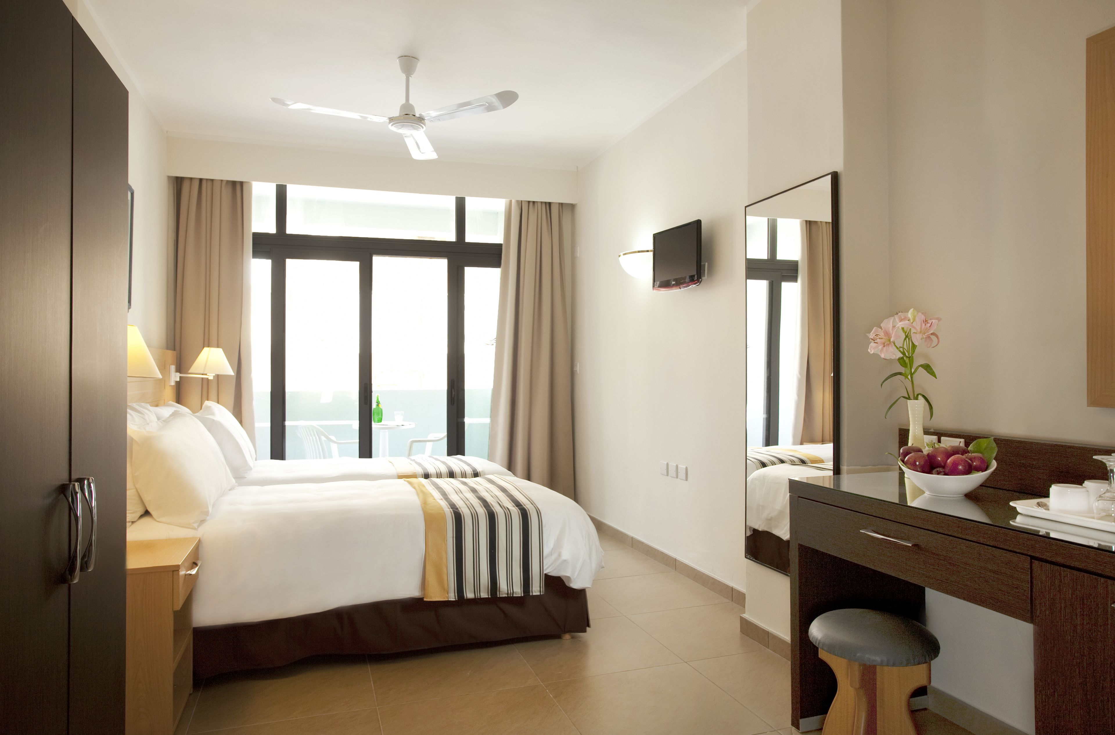 double or twin room, balcony | minibar, in-room safe, desk, laptop workspace