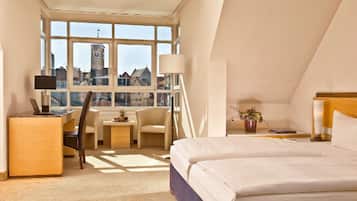 Comfort Double Room (Riverside) | Hypo-allergenic bedding, desk, laptop workspace, blackout curtains