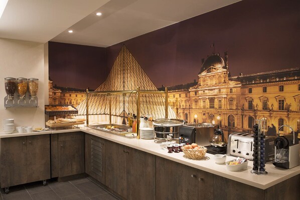 Daily buffet breakfast (EUR 14 per person)