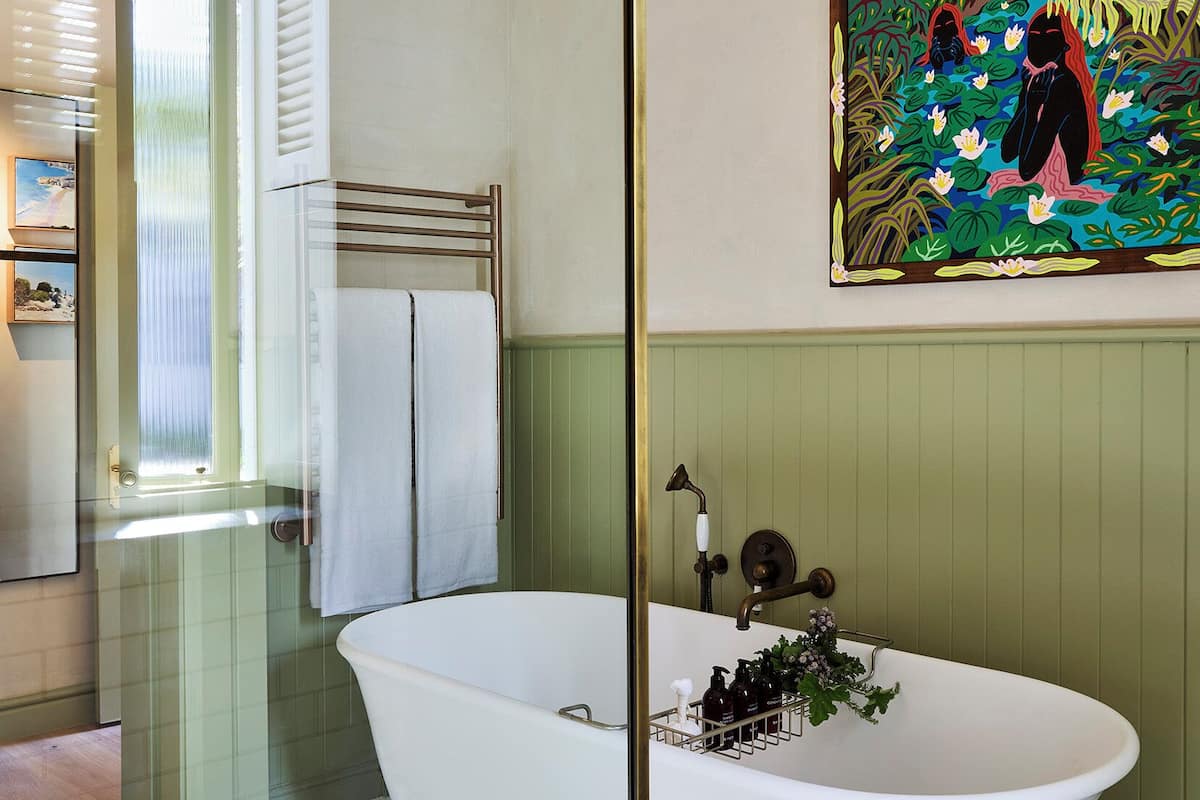 riverside villa | bathroom | designer toiletries, hair dryer, bathrobes, towels