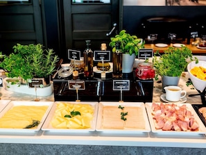 Daily buffet breakfast for a fee