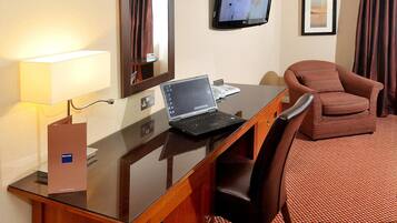 Desk, iron/ironing board, free WiFi, bed sheets