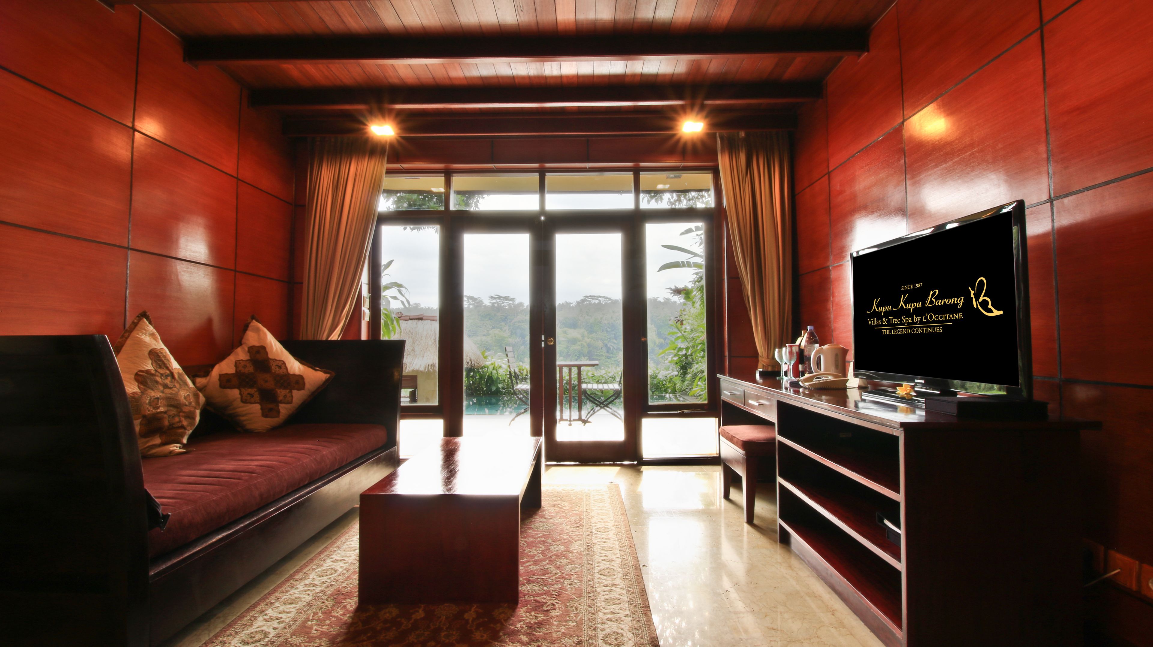 duplex pool villa | living room | 32-inch tv with premium tv channels