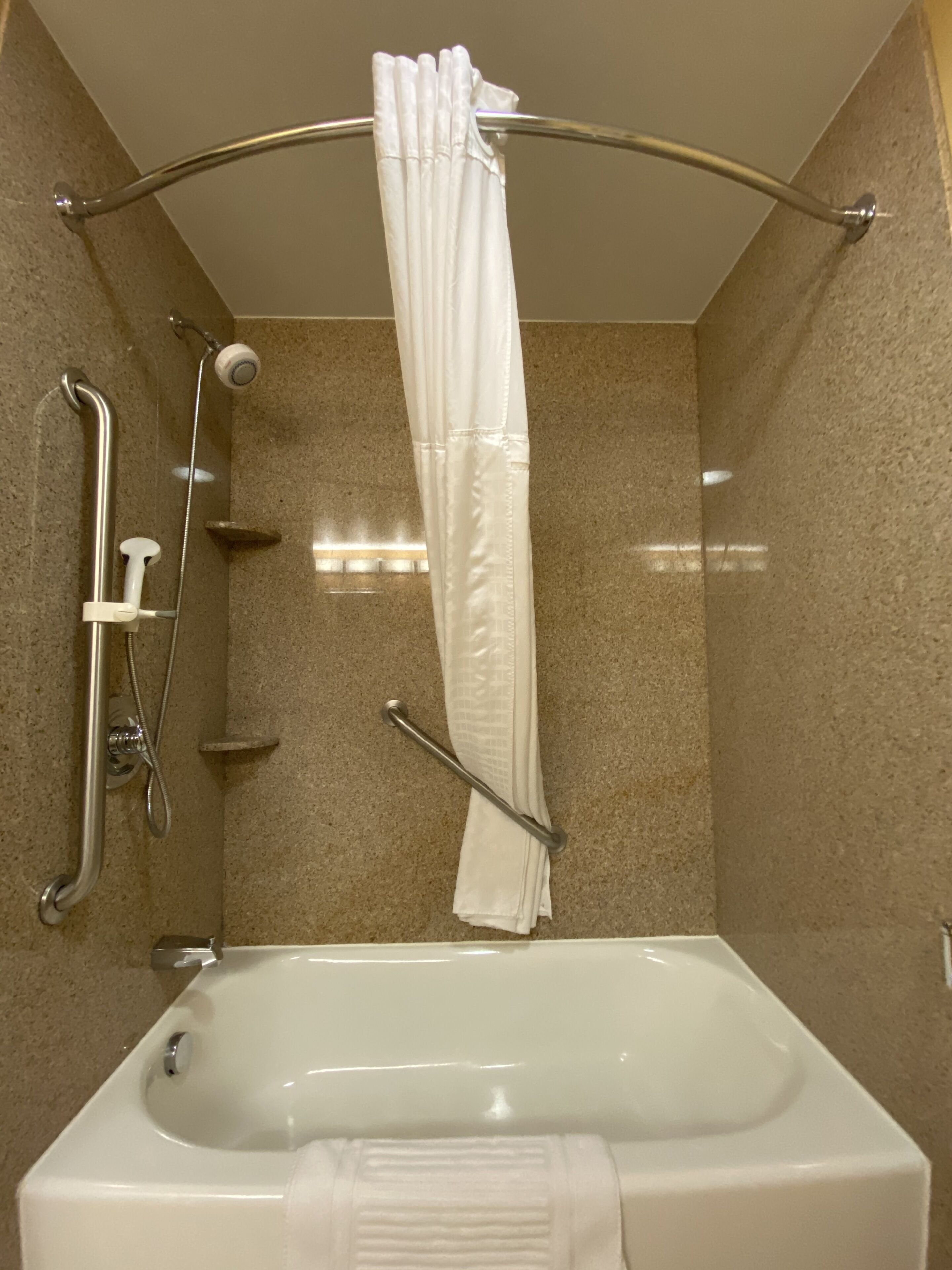 room, 2 queen beds, accessible, non smoking | bathroom shower