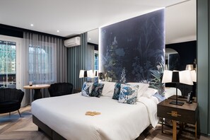 Luxury-Doppelzimmer (Les Jardins) | Hochwertige Bettwaren, Minibar, Zimmersafe, individuell dekoriert