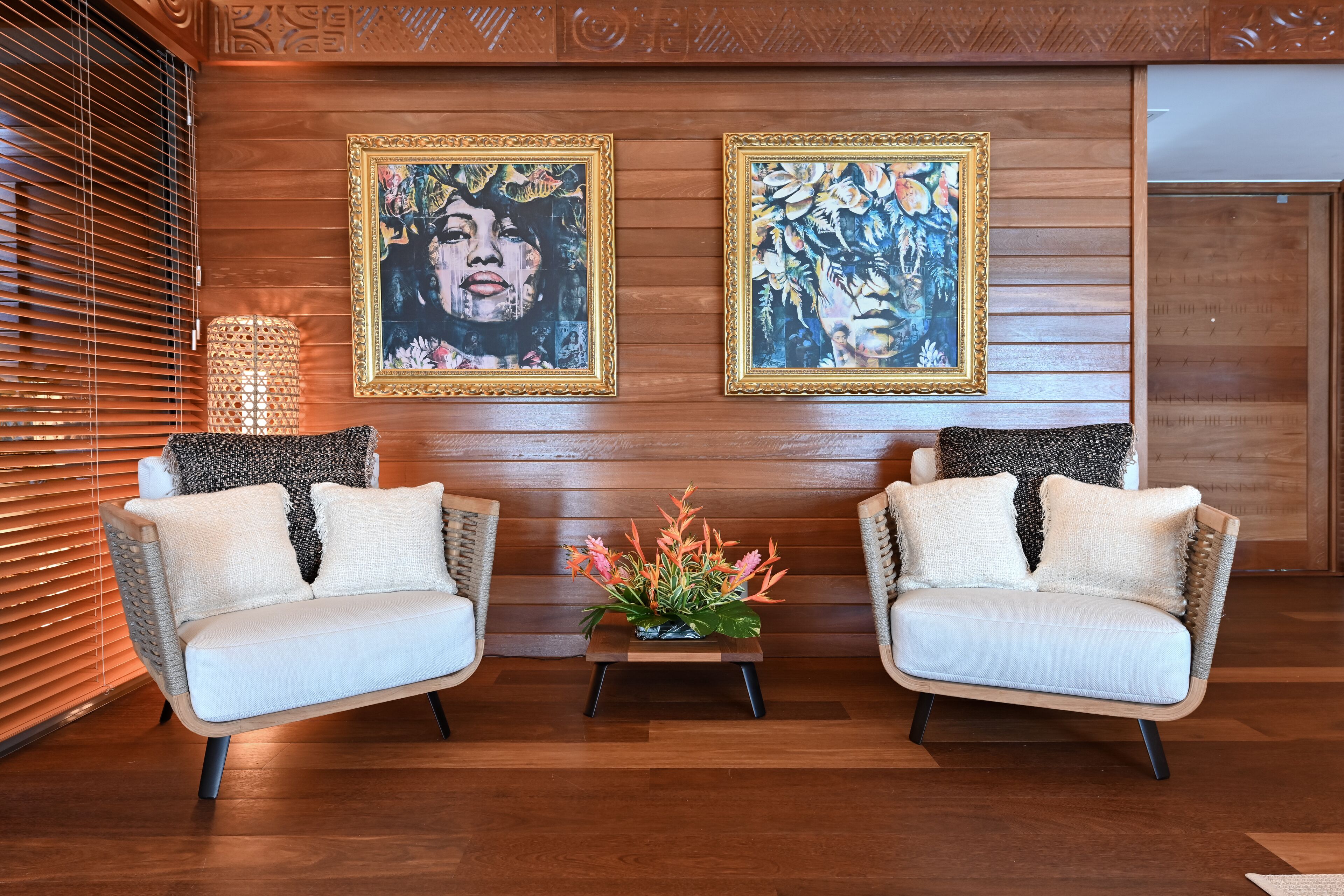 royal villa | living area | 43-inch lcd tv with cable channels, tv