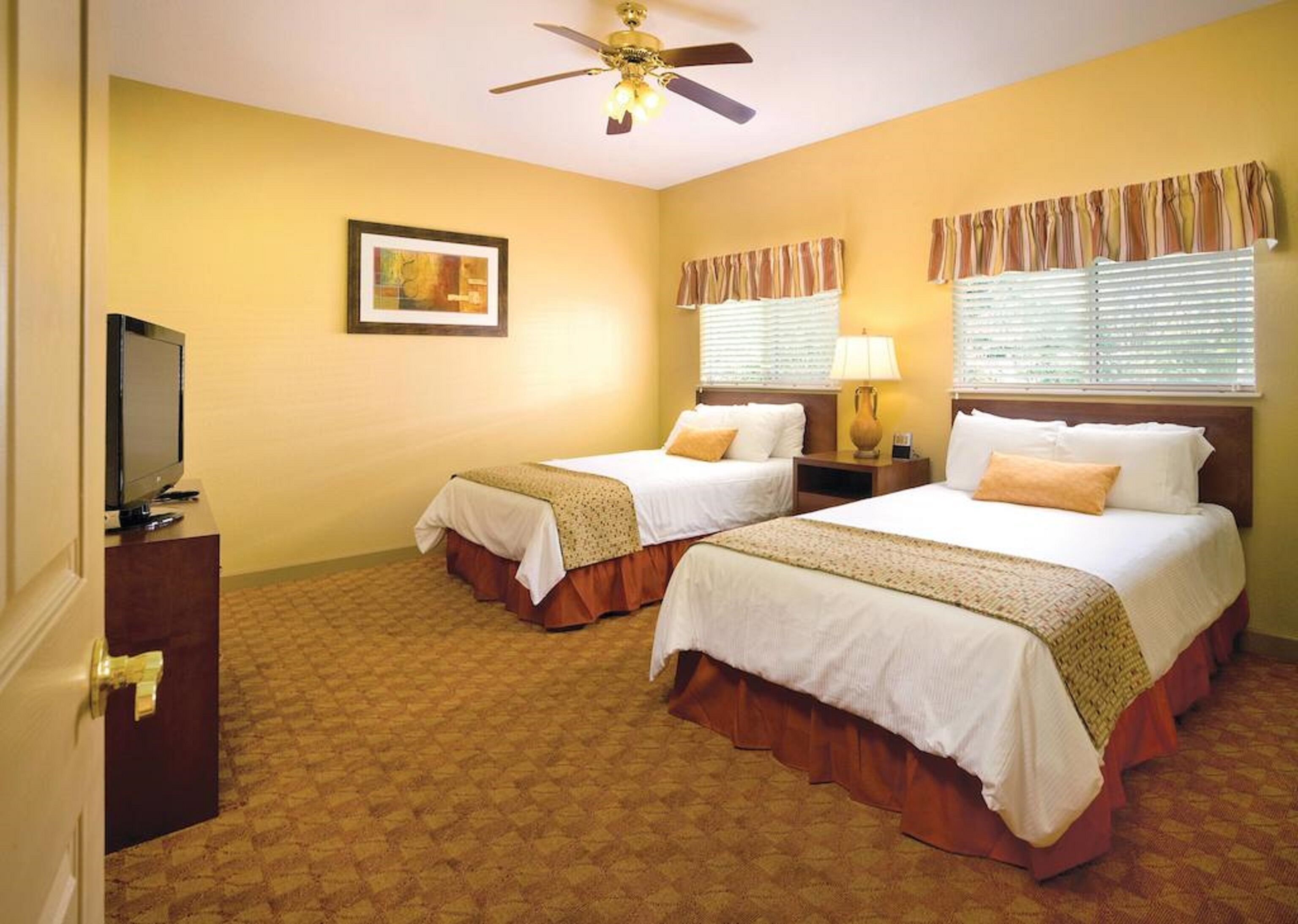 Premium bedding, pillowtop beds, blackout drapes, iron/ironing board