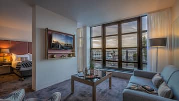 Junior Suite | Living area | 50-inch Smart TV with digital channels