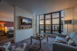 Junior Suite | Living area | 50-inch Smart TV with digital channels - The Spencer Hotel (Dublin)