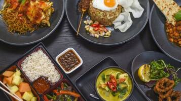 Lunch and dinner served, Asian cuisine