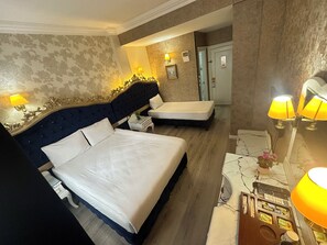 Premium bedding, minibar, in-room safe, desk