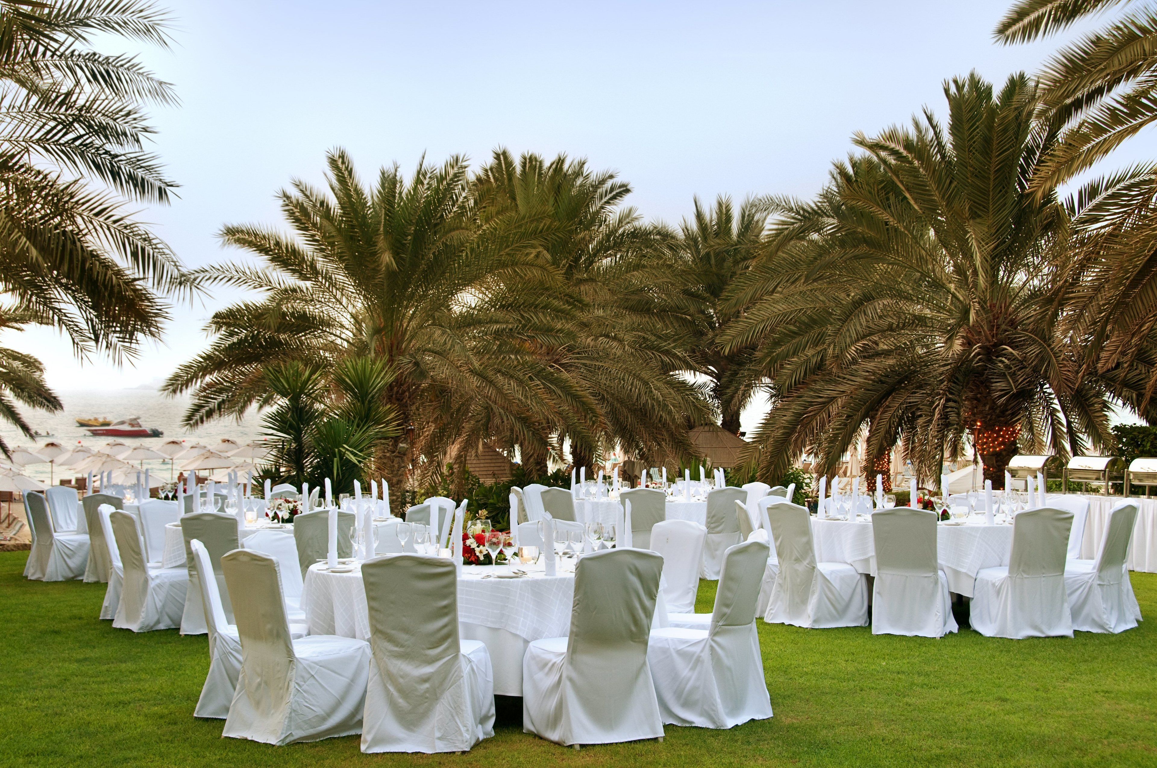 outdoor banquet area
