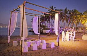 Outdoor wedding area