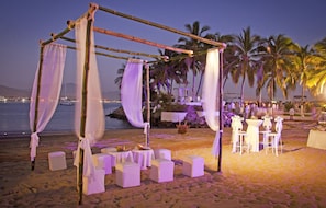 Outdoor wedding area