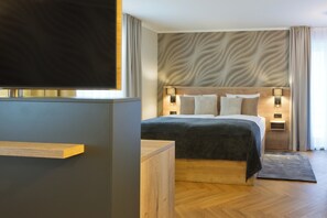 Premium bedding, down duvets, pillow-top beds, individually decorated