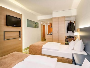 Hypo-allergenic bedding, pillow-top beds, minibar, in-room safe