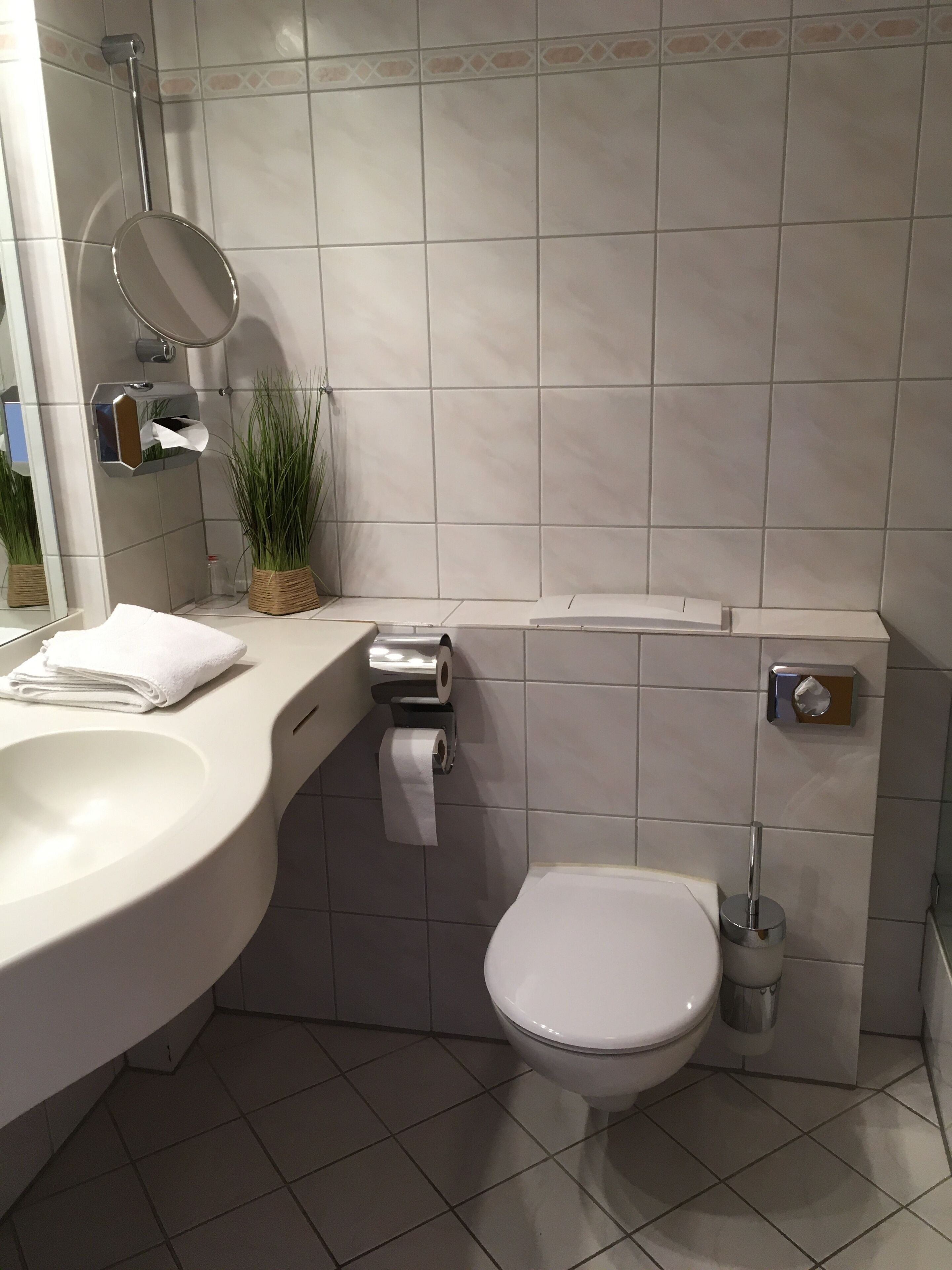 free toiletries, hair dryer, towels