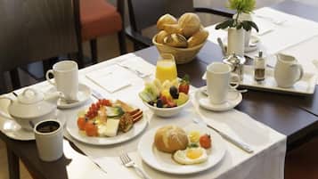 Daily buffet breakfast for a fee
