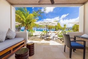 Seagrape Beach Suite | Beach | On the beach, white sand, sun loungers, beach umbrellas