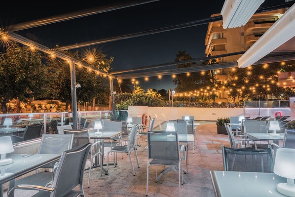 Outdoor banquet area
