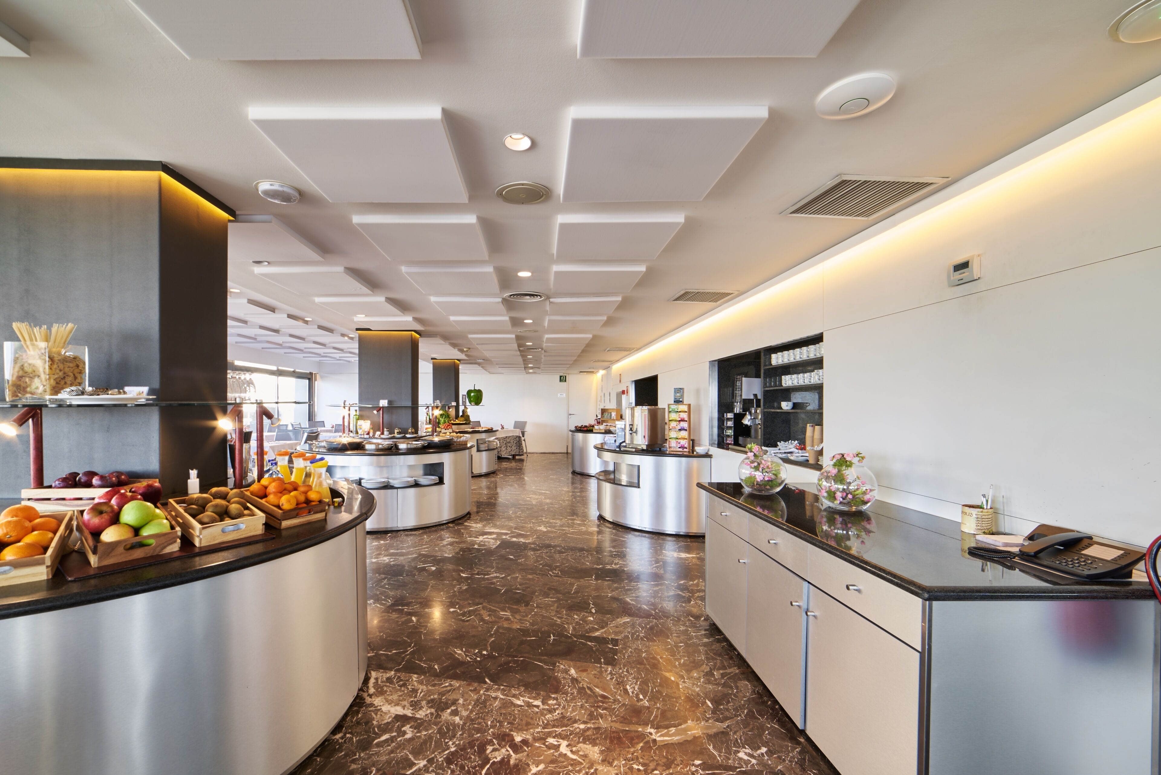 daily buffet breakfast for a fee