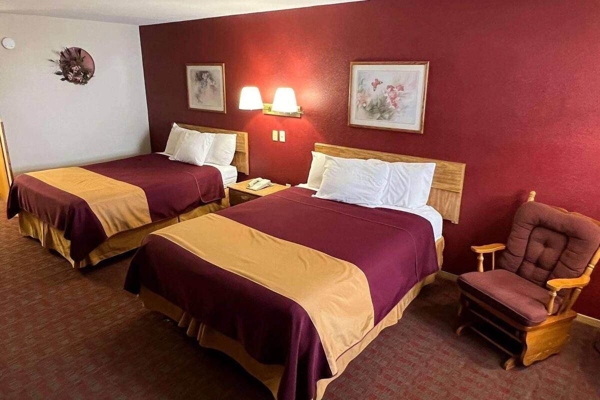 Desk, blackout drapes, cribs (free), WiFi (free)