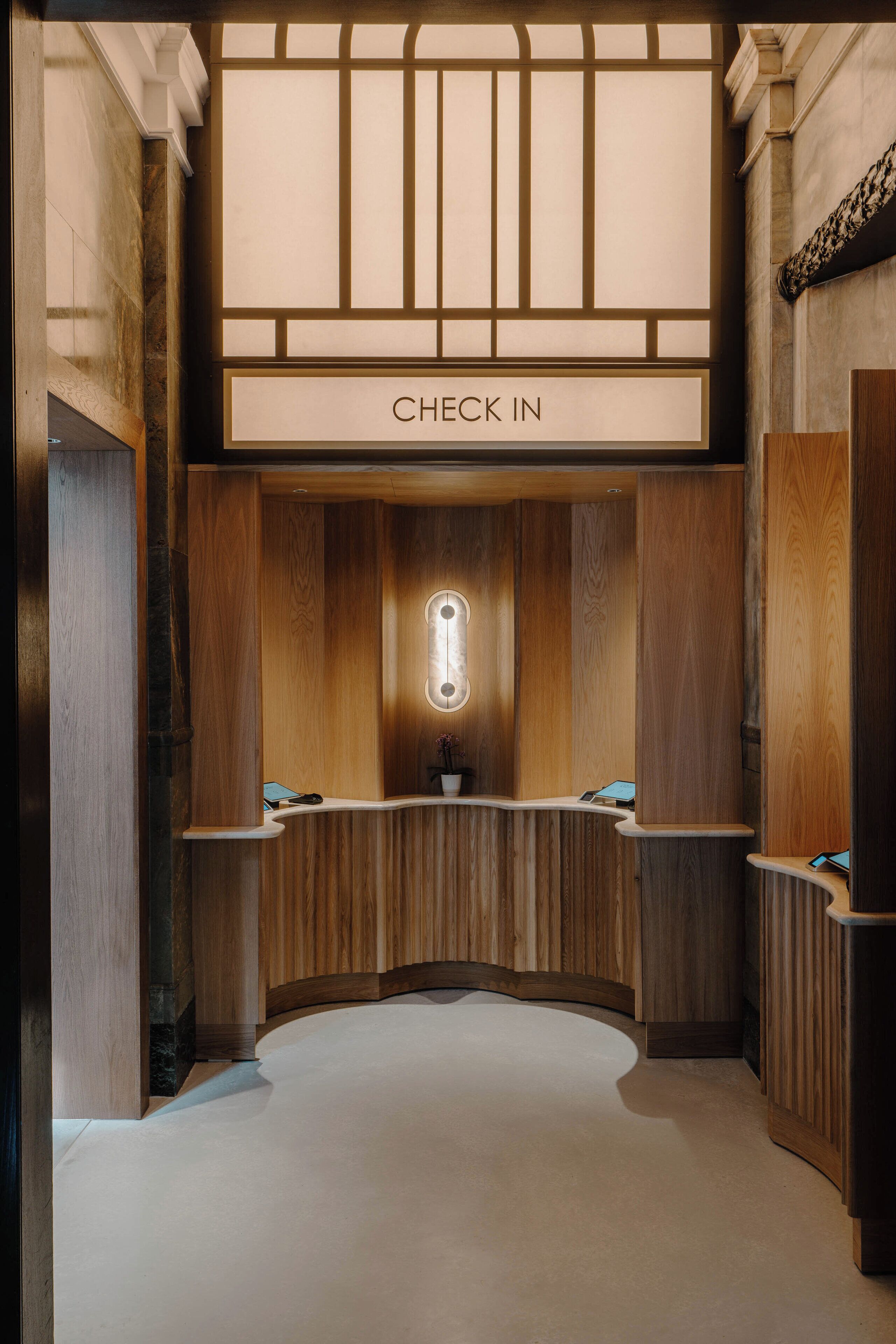 check-in/check-out kiosk