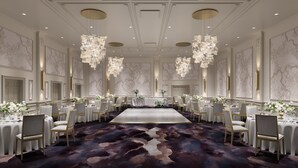 A formal dining room with a long table, chairs, and chandeliers. - The Gunter Hotel, San Antonio Riverwalk, a Tribute Portfolio Hotel (San Antonio)