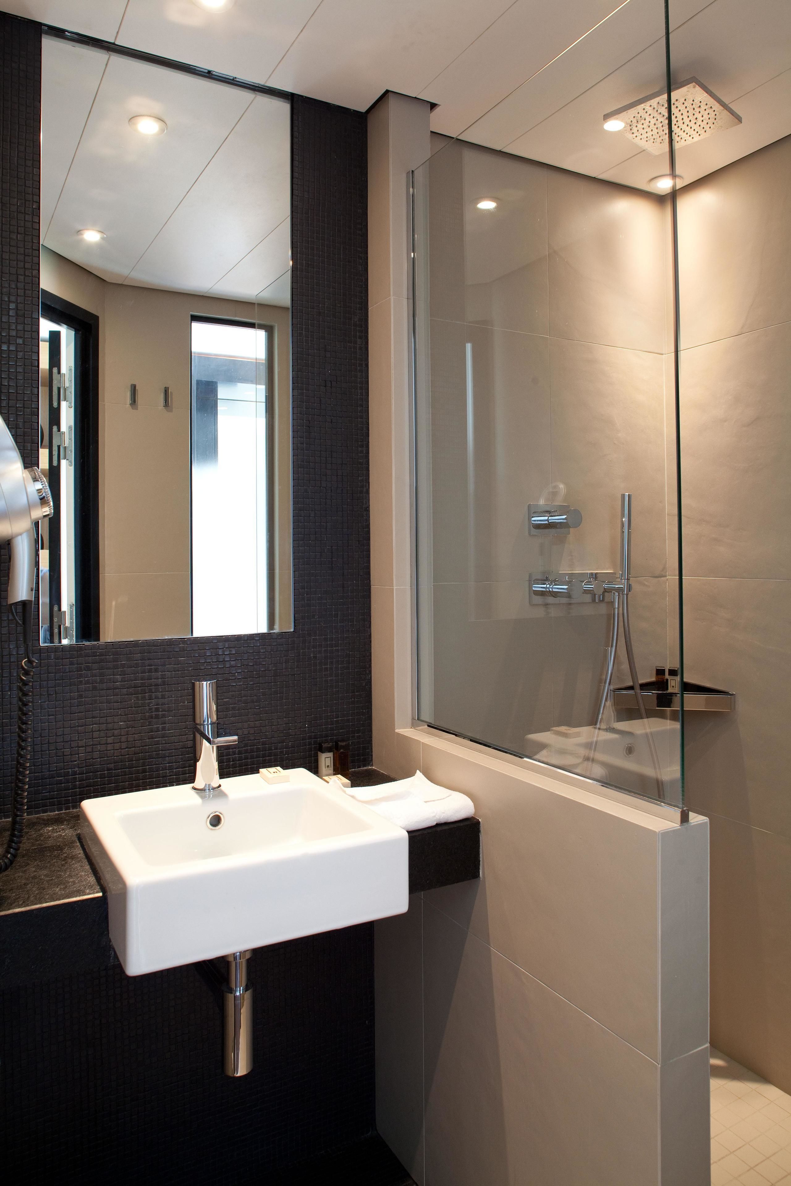 free toiletries, hair dryer, towels