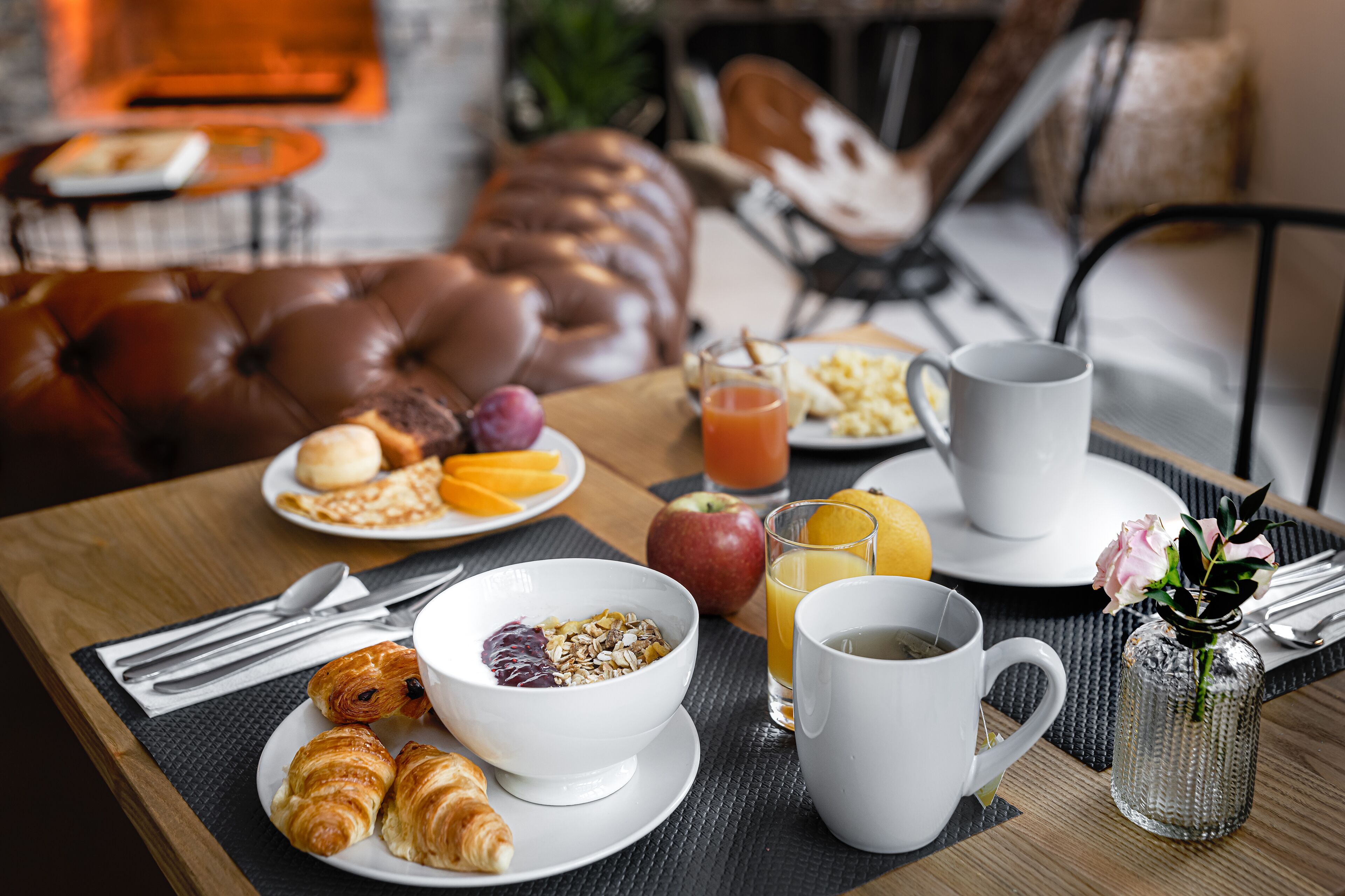 daily buffet breakfast (eur 14 per person)