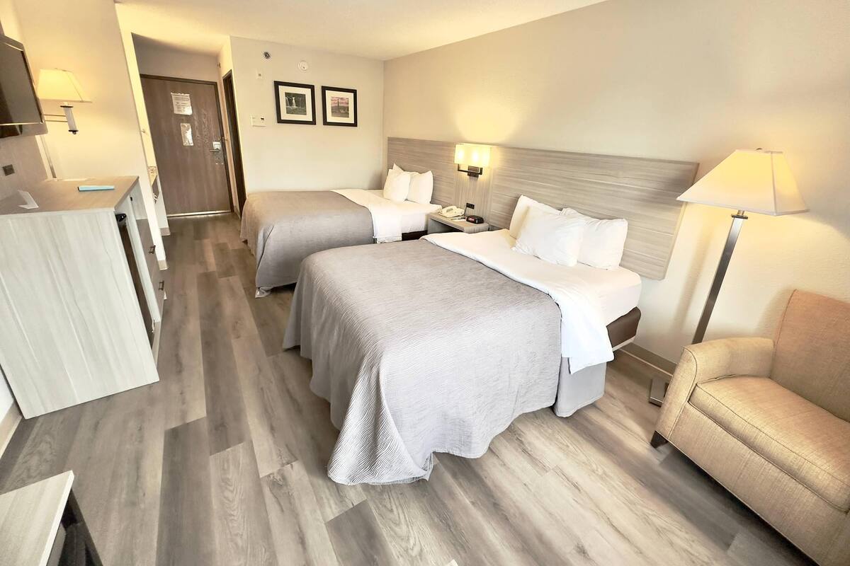 Standard Double Room, 2 Double Beds, Non Smoking | In-room safe, desk, iron/ironing board, rollaway beds