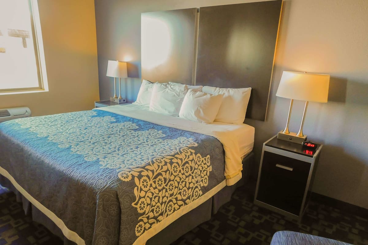 Desk, free WiFi, bed sheets, alarm clocks