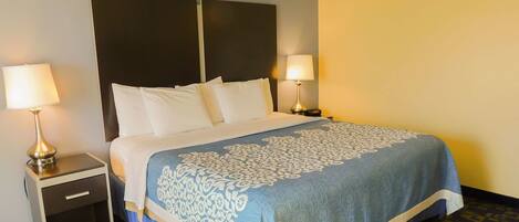 Desk, free WiFi, bed sheets, alarm clocks