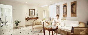 Sauna, steam room, body treatments, body scrubs, facials