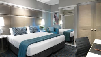 Premium bedding, pillow-top beds, minibar, in-room safe