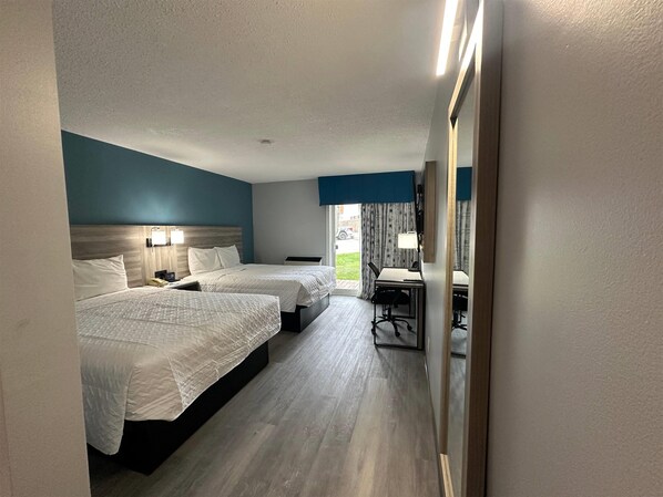 Room, 2 Queen Beds, Non Smoking (Sundeck) | Desk, iron/ironing board, free WiFi, bed sheets