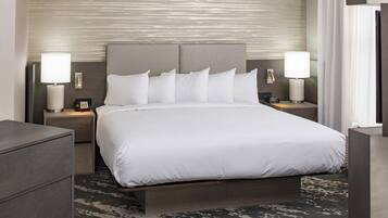 Hypo-allergenic bedding, pillowtop beds, blackout drapes, soundproofing