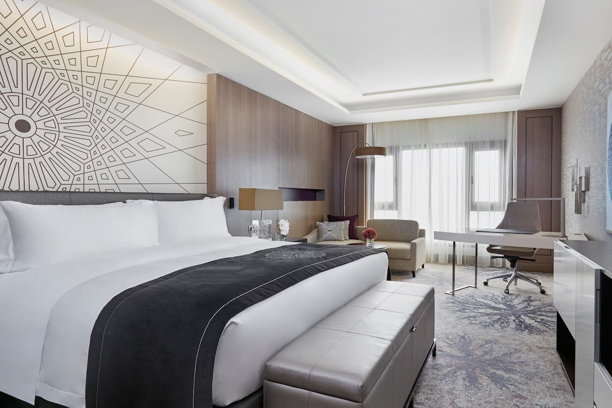 Premium bedding, down comforters, minibar, in-room safe